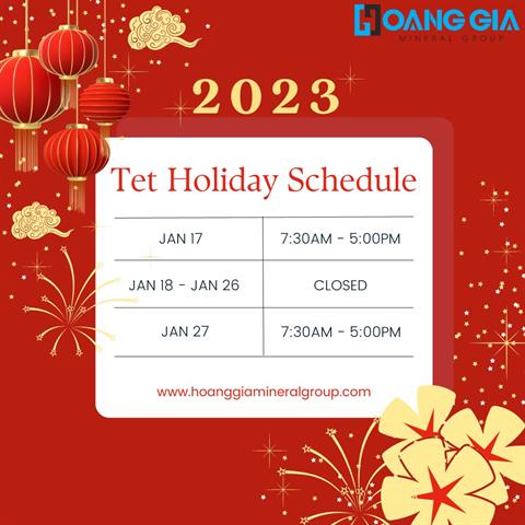 TET HOLIDAY ANNOUNCEMENT